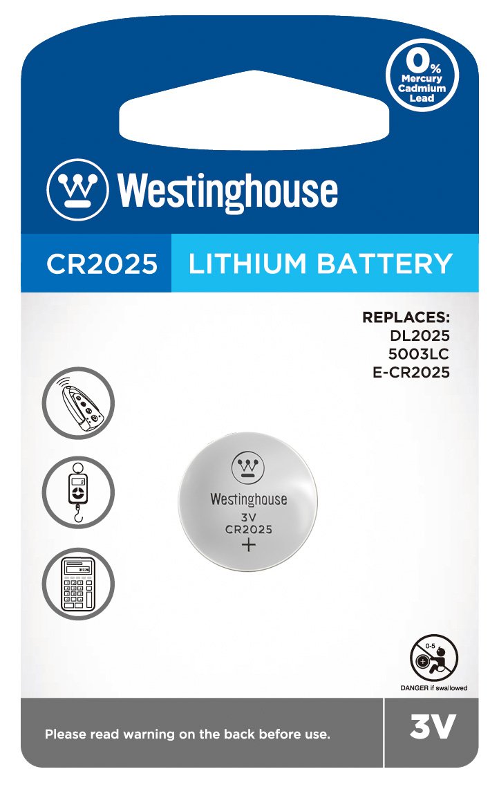 Westinghouse CR2025 3V Lithium Coin Cell Battery – Shop Batteries and Things