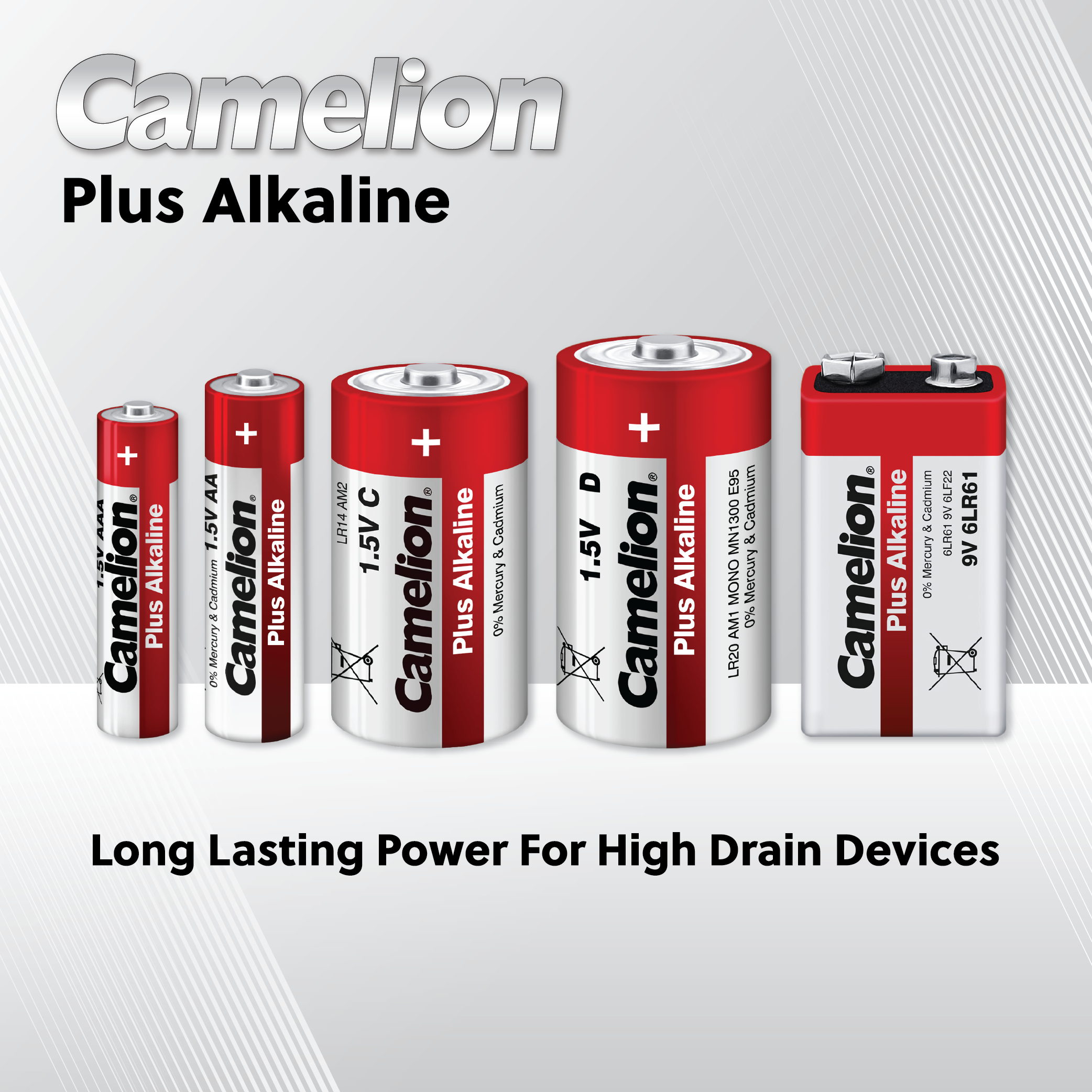 Camelion 9 Volt Plus Alkaline Shrink Pack of 12