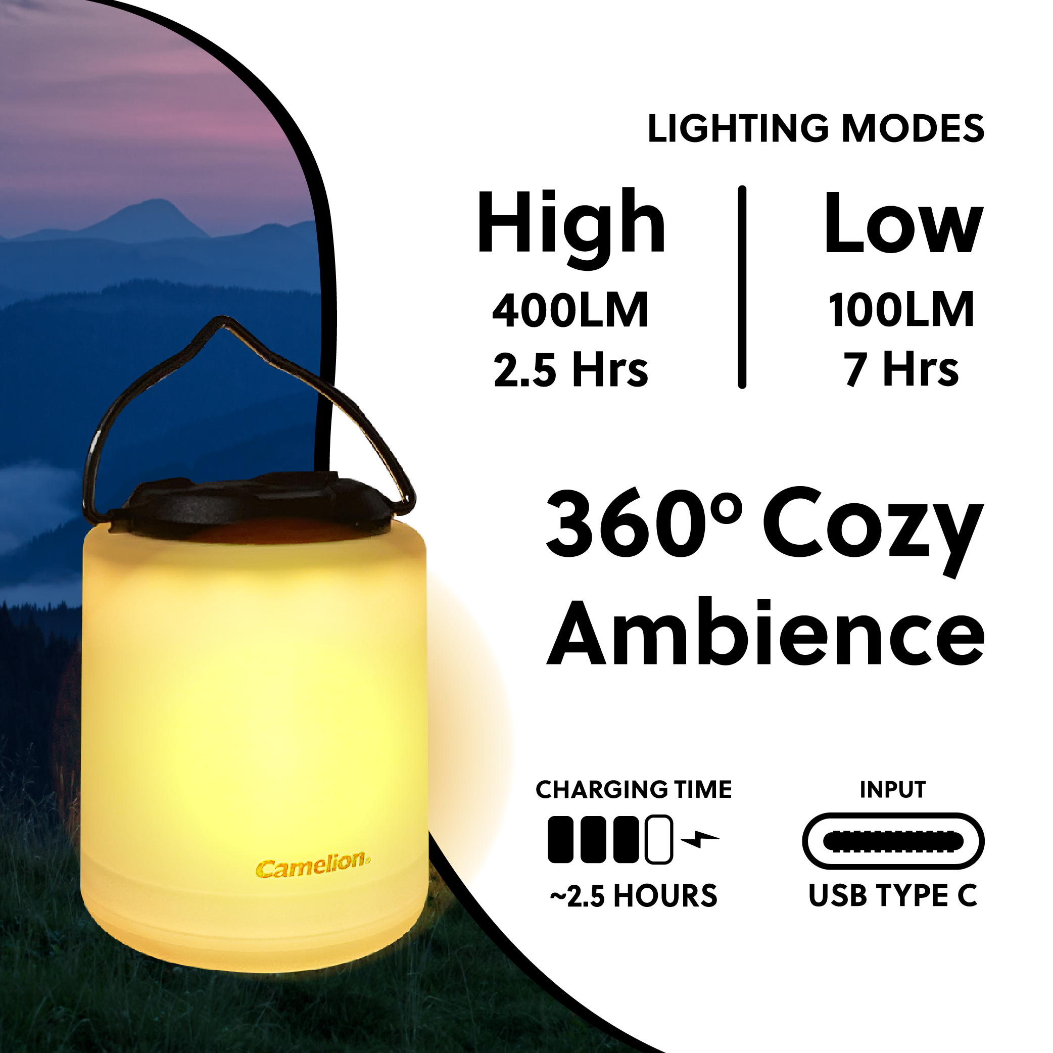 Camelion Rechargeable LED Lantern RS901